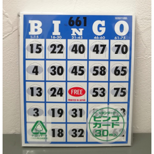 【販売商品】ビンゴカード　３０枚入り